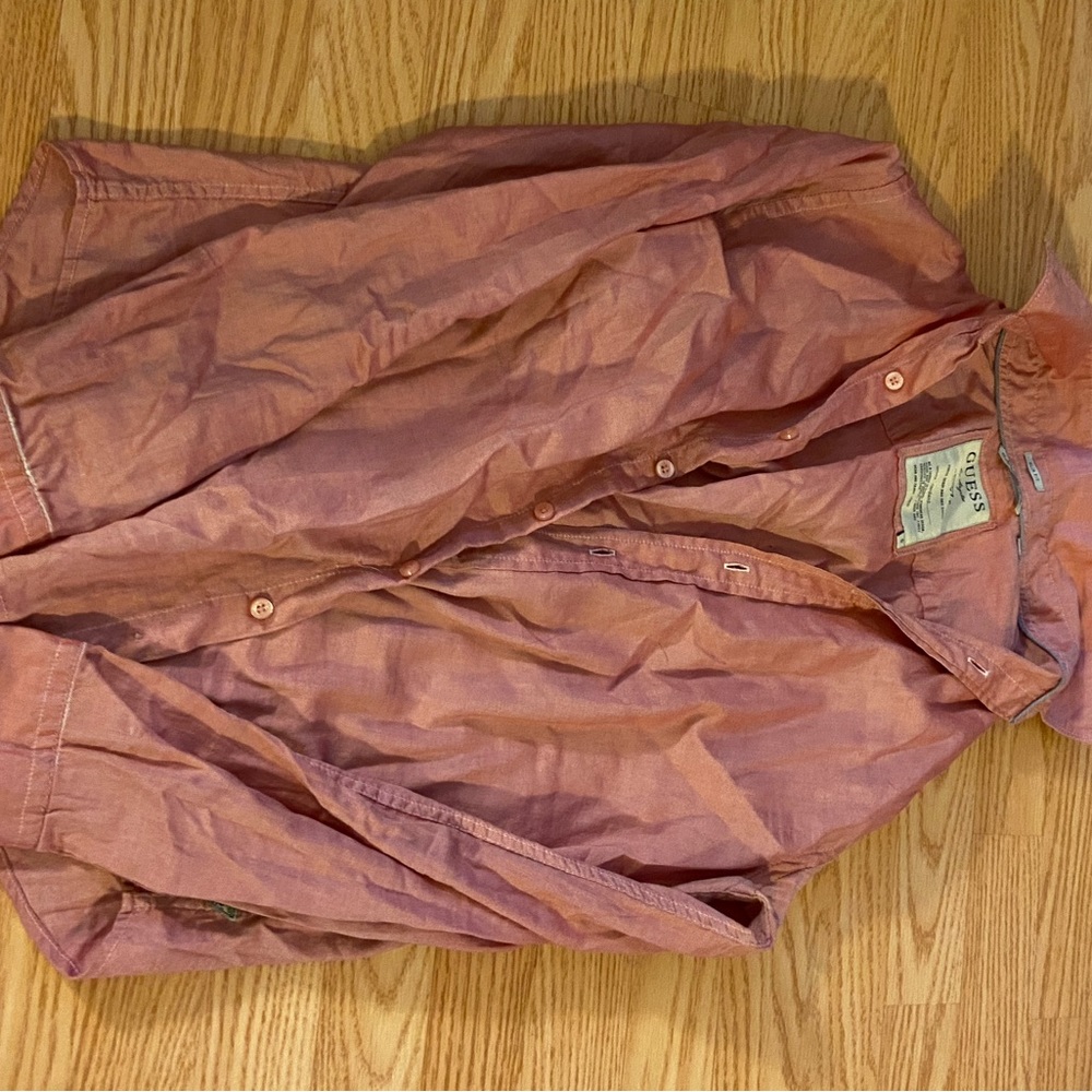 Salmon Guess Button Down Shirt